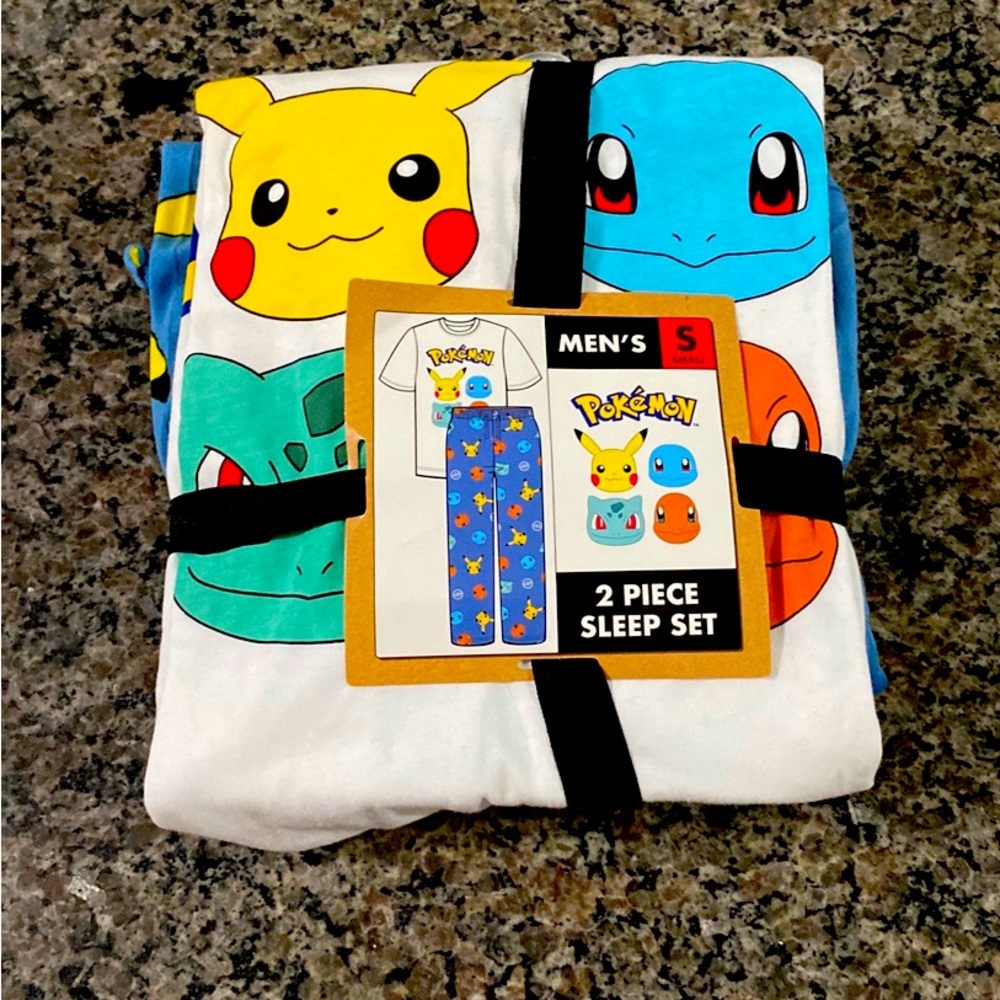 Authentic Pokémon sleep wear set 2 piece, adult men’s Small